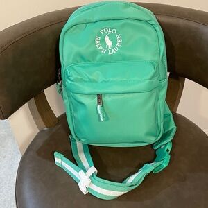 Ralph Lauren Childrenswear Polo Pack Green Crossbody Bag for kids on the go NWT